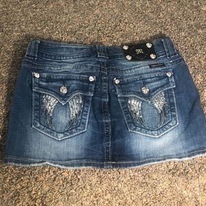 Miss Me Bling Jean Mini Skirt 26